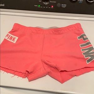 Fleece raw cut shorts